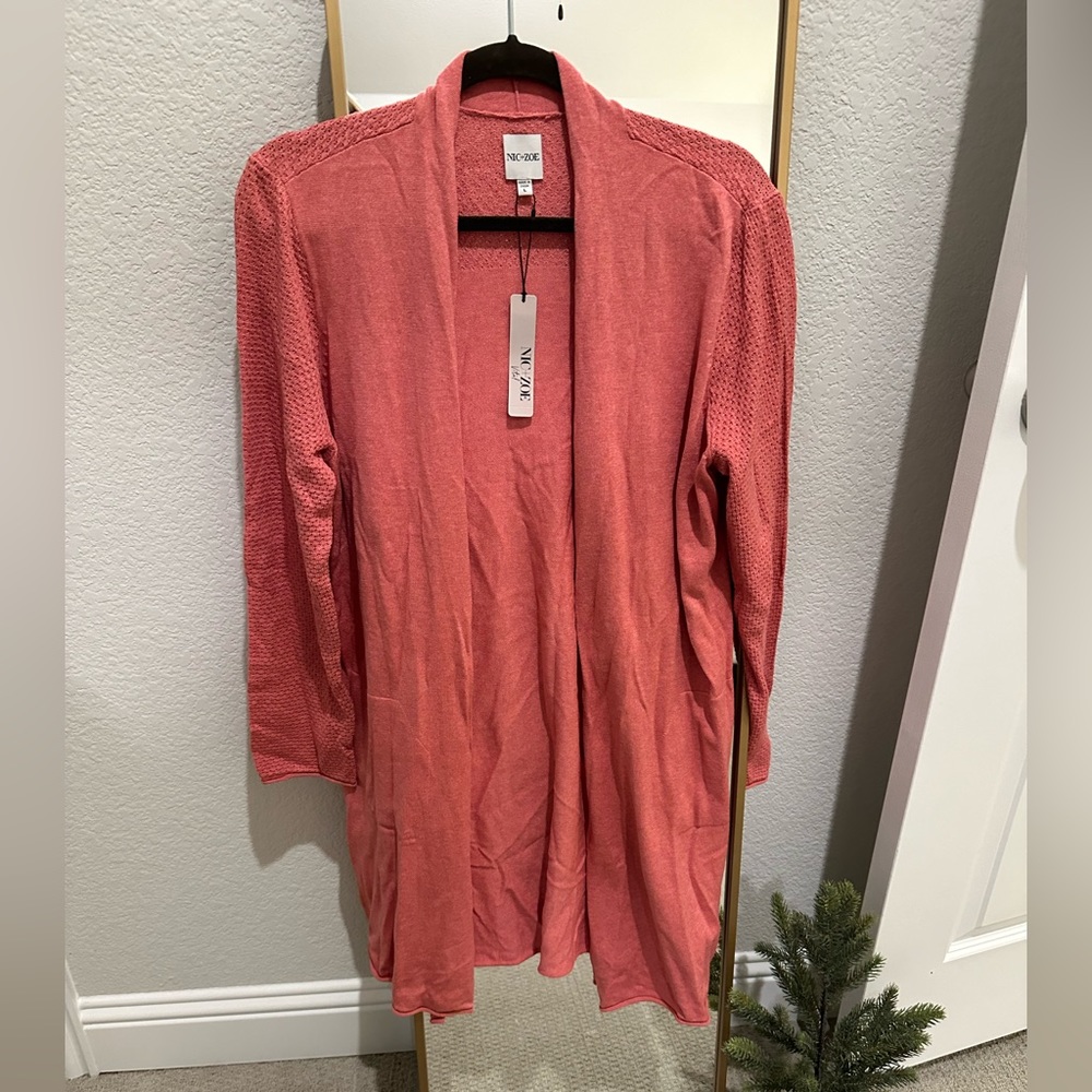 New with Tags! Nic & Zoe VITAL OPEN CARDIGAN IN PETAL DUST
Size Large